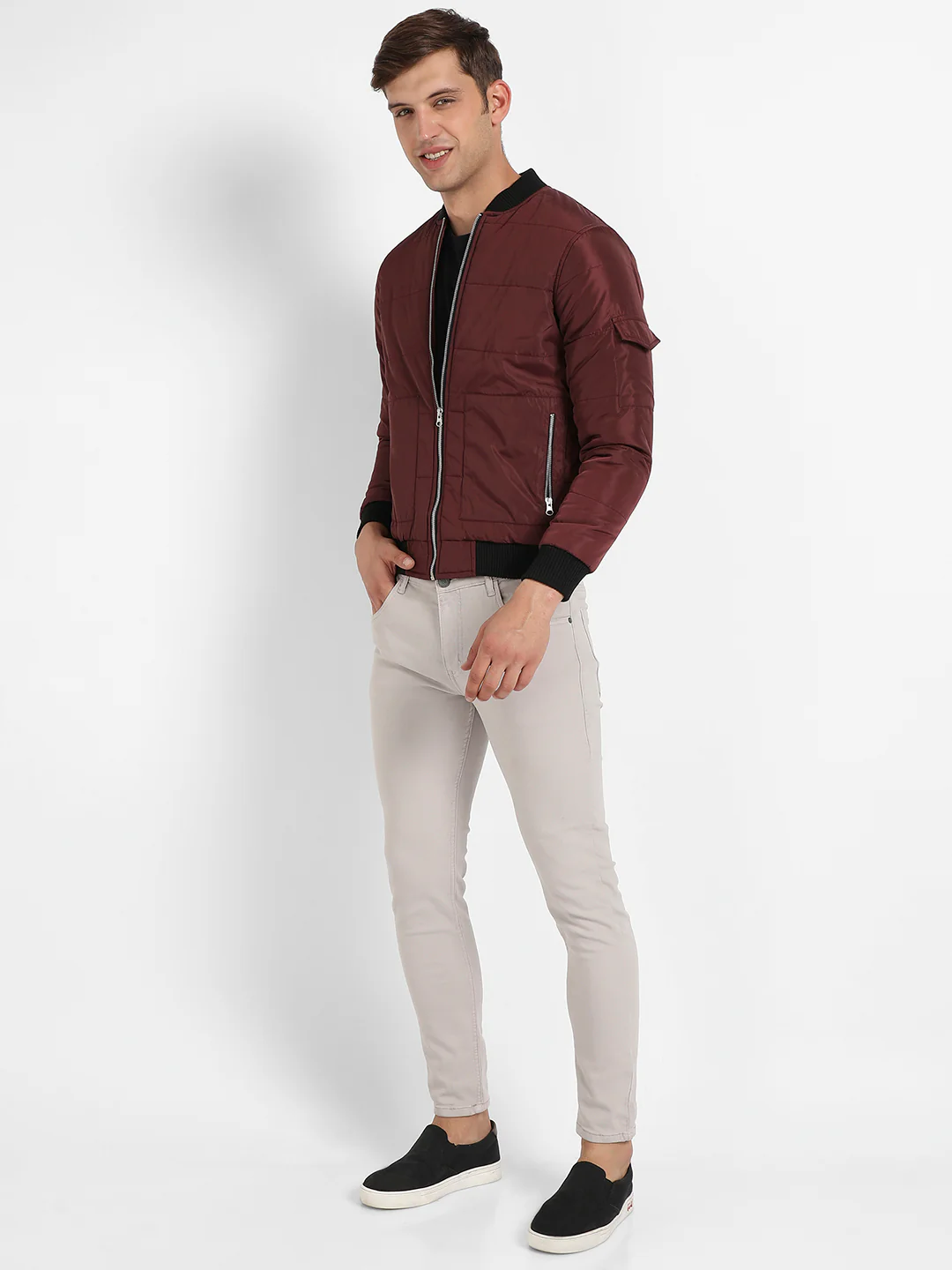 Puffer Jacket With Contrast Hem - Image 5