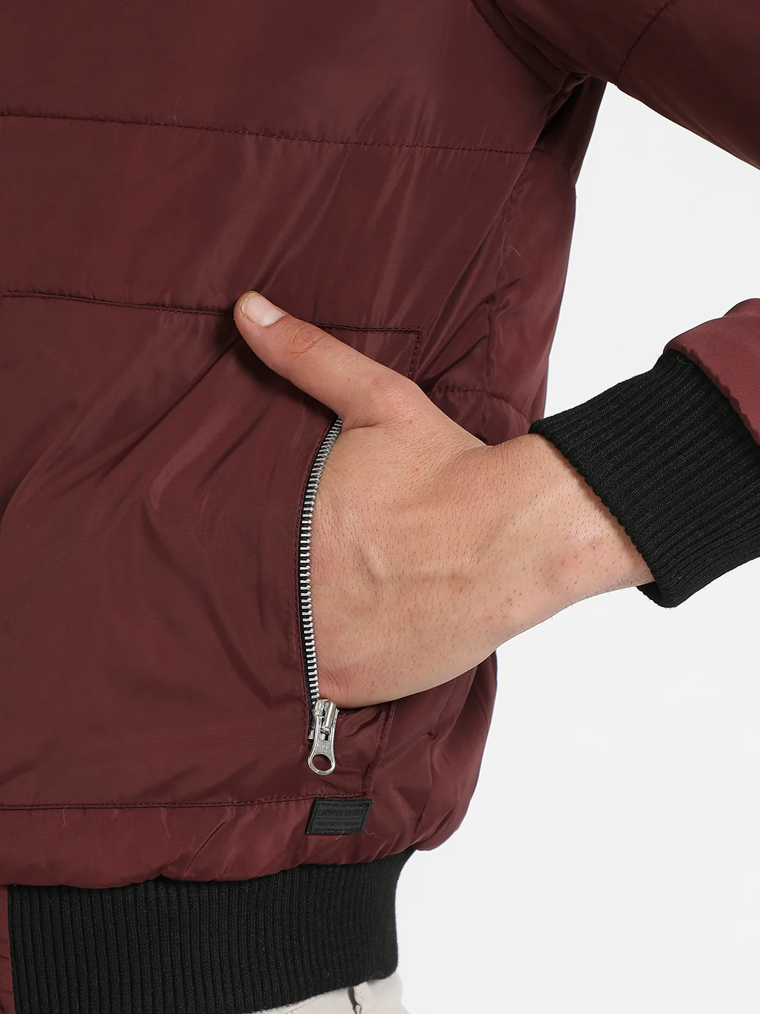 Puffer Jacket With Contrast Hem - Image 7