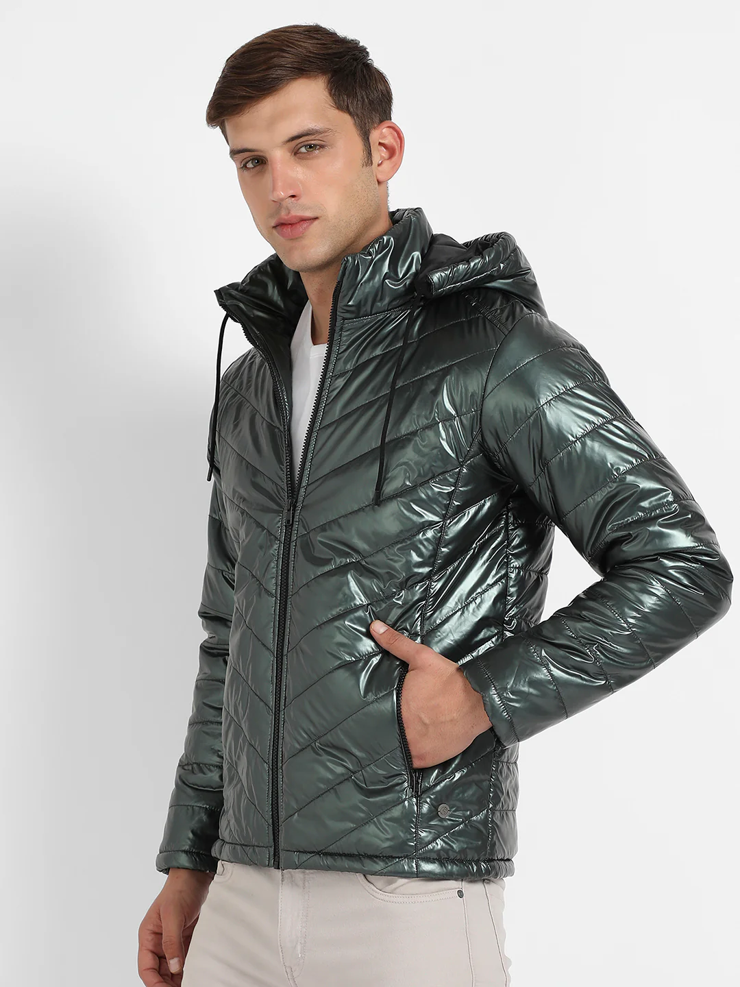 Zip-Front Quilted Puffer Jacket - Image 3