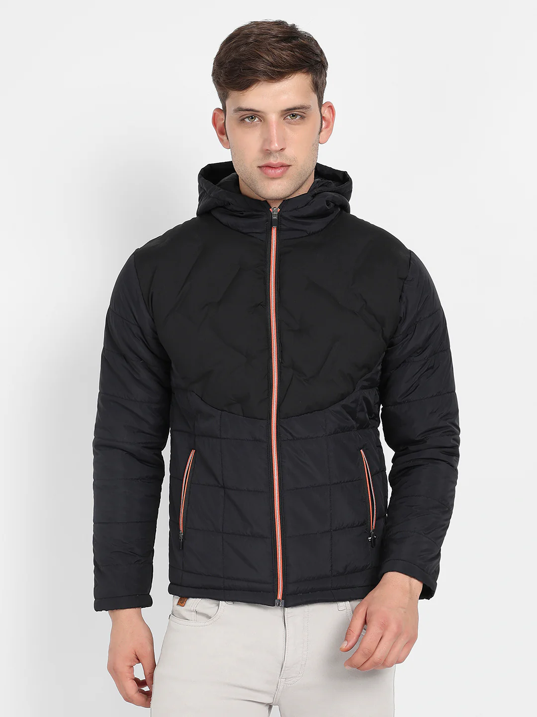 Puffer Jacket With Contrast Zipper - Image 2