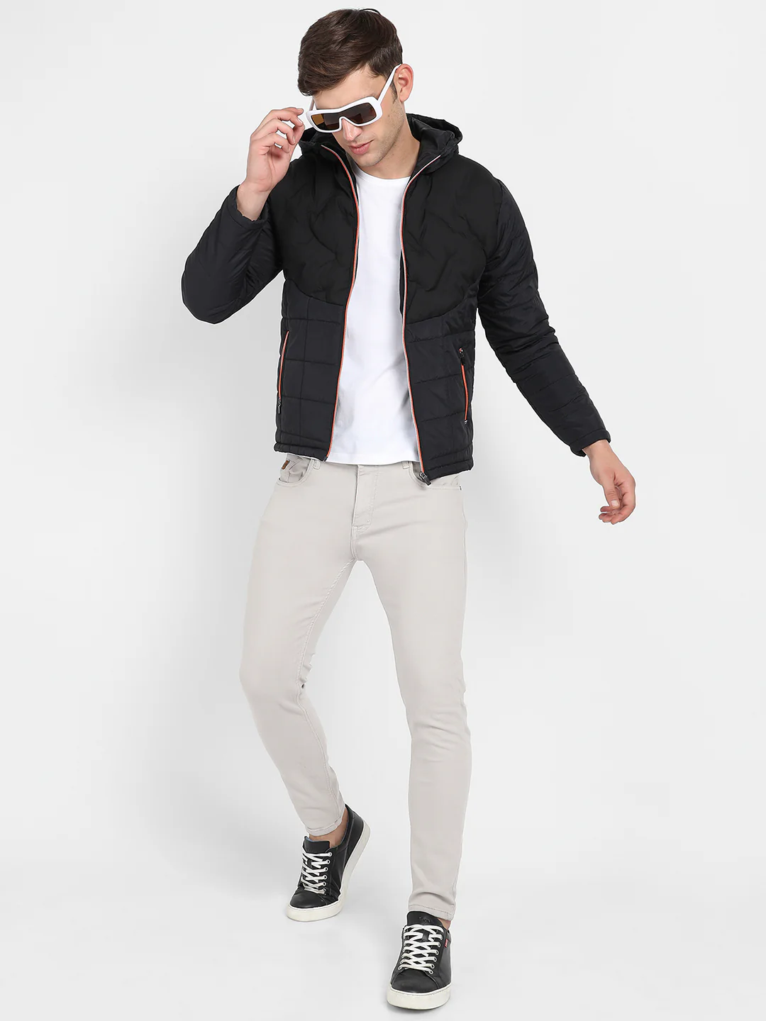 Puffer Jacket With Contrast Zipper - Image 6