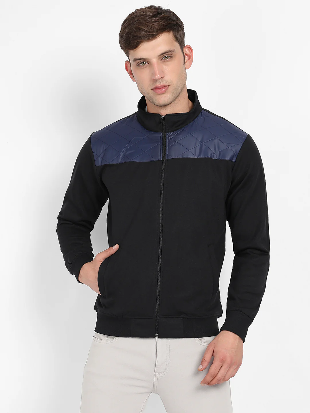 Zip-Front Jacket With Quilted Detail - Image 2