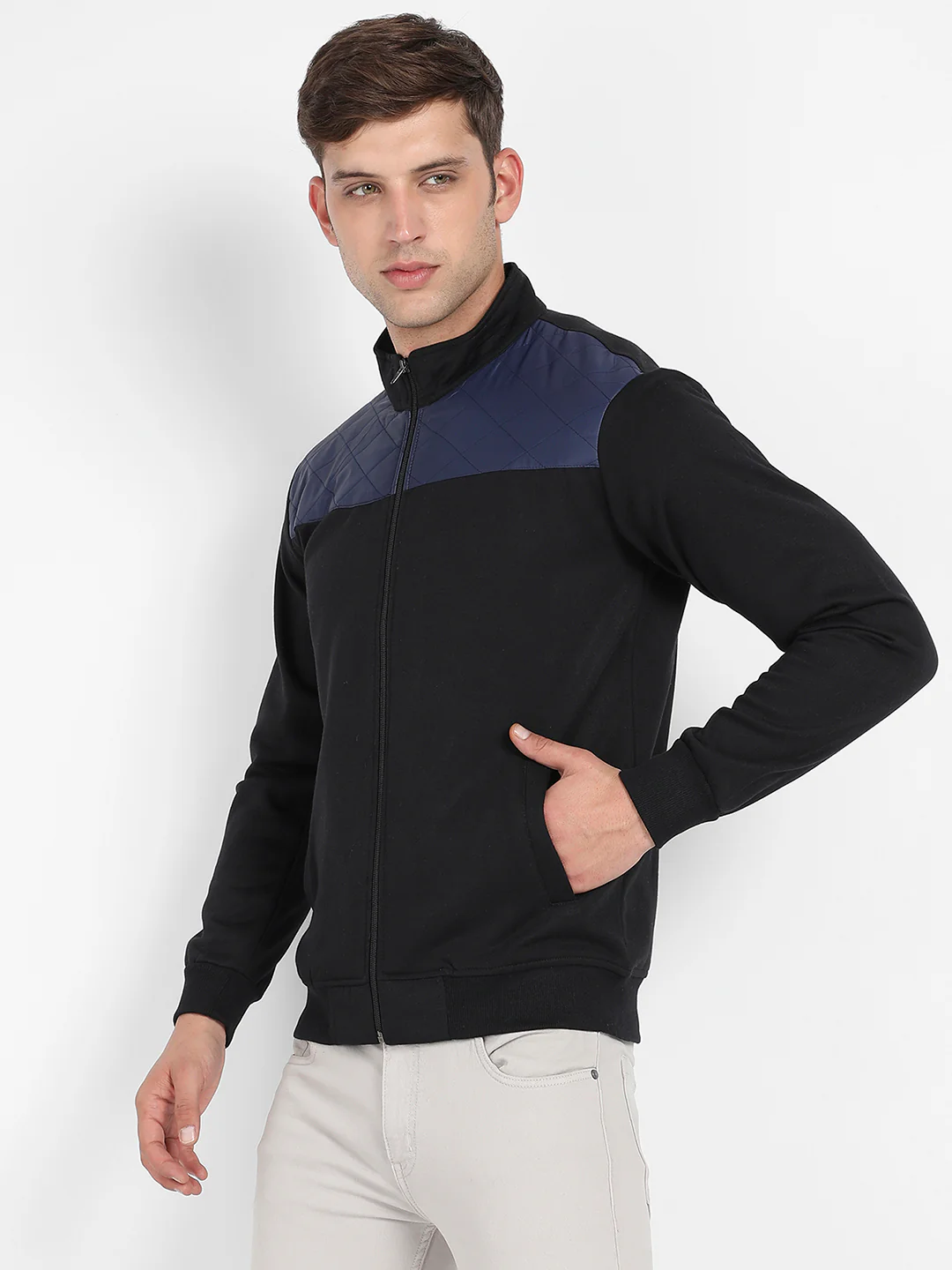 Zip-Front Jacket With Quilted Detail - Image 3