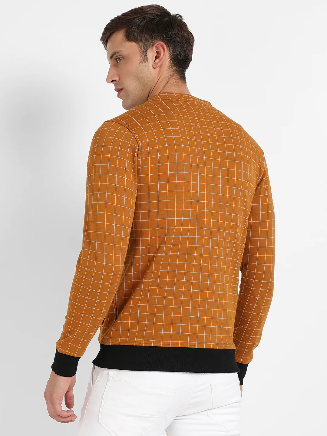Graph Checks Jacket With Contrast Hem - Image 4