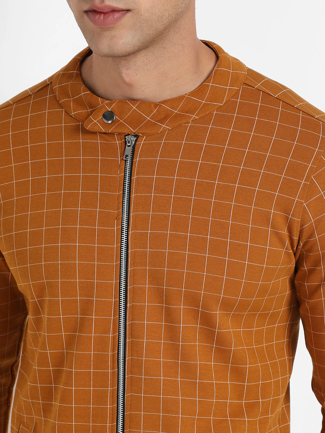 Graph Checks Jacket With Contrast Hem - Image 7