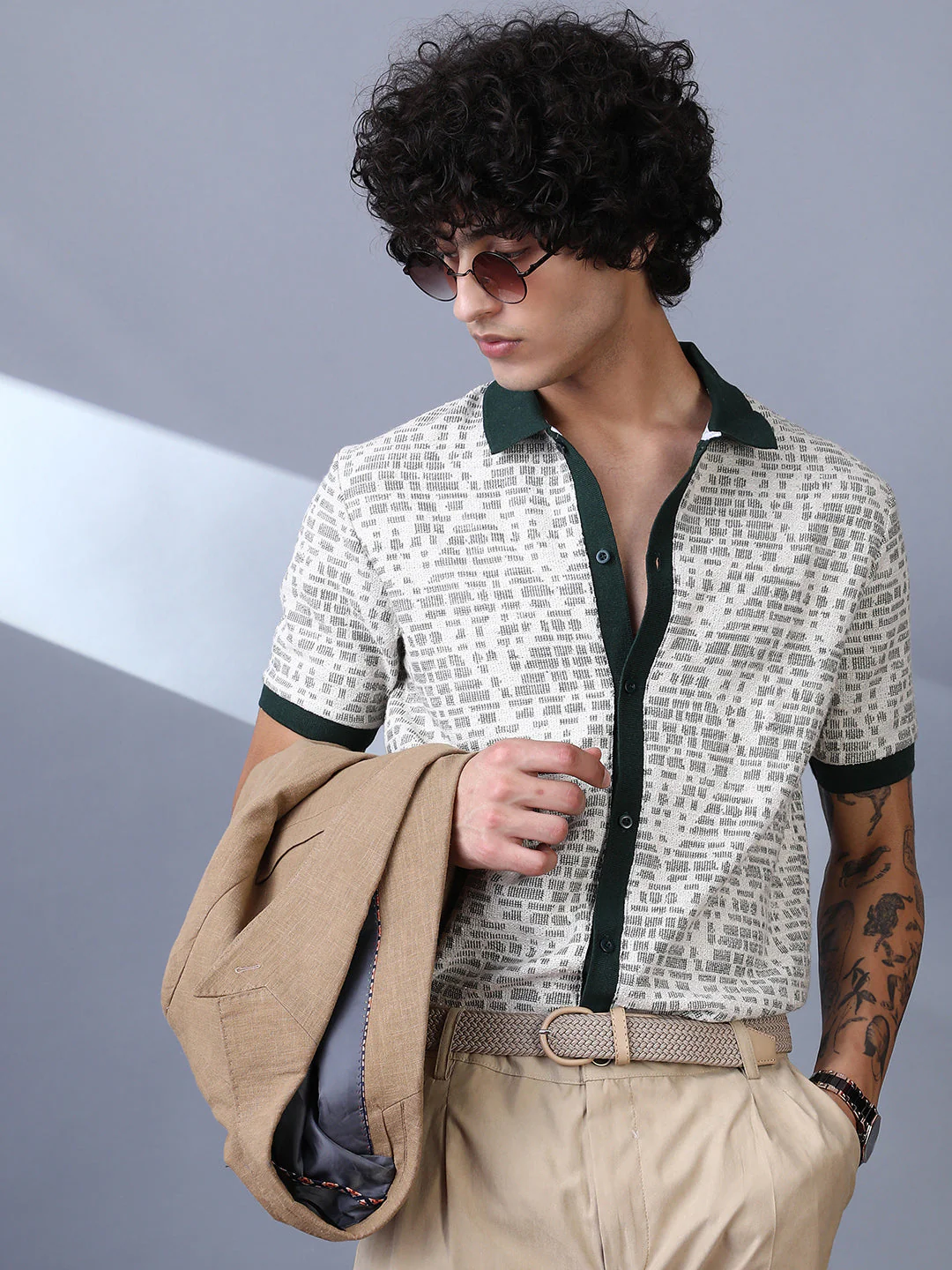 Campus Sutra Printed Casual Shirt for Men