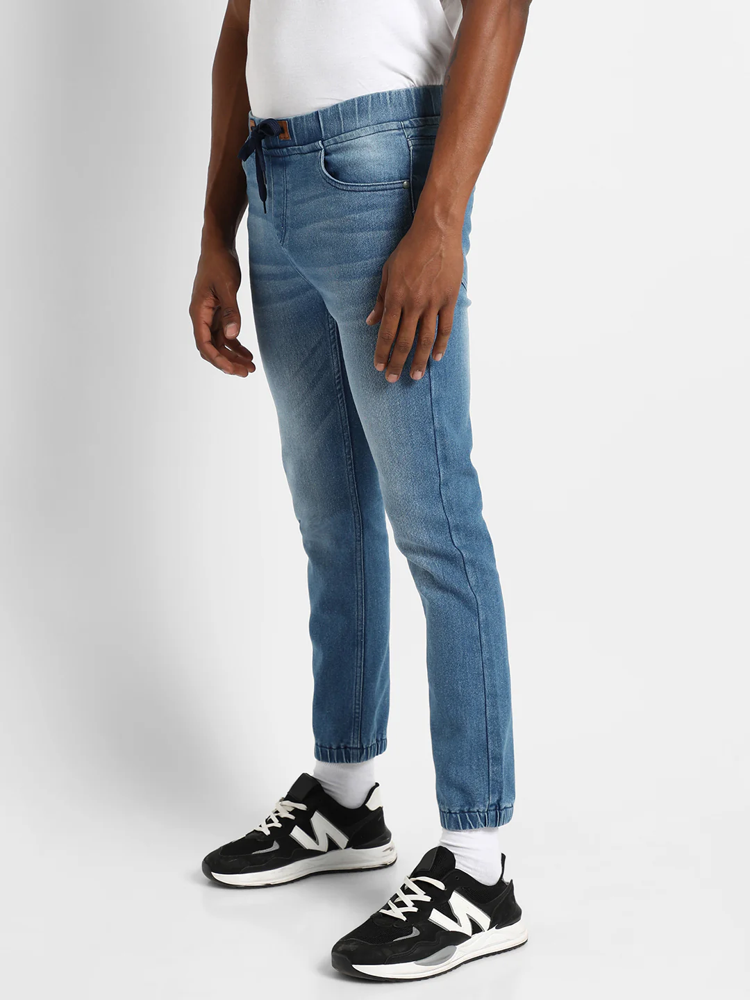 Cinched Hem Denim Jeans - Image 3