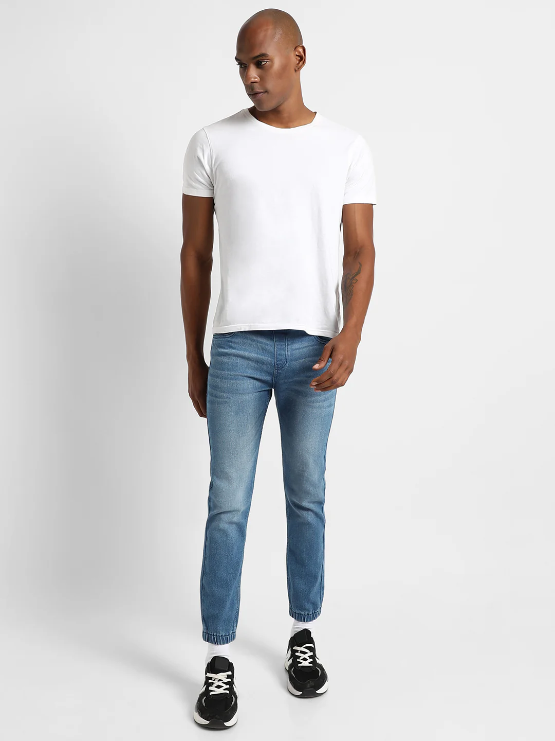 Cinched Hem Denim Jeans - Image 5