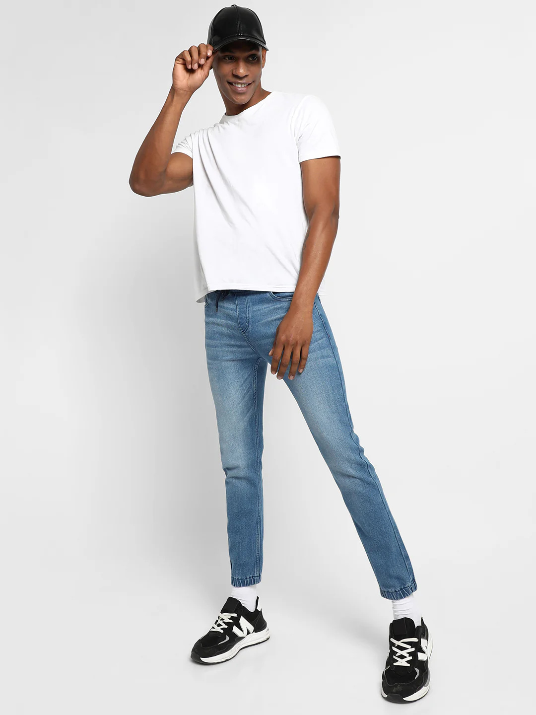 Cinched Hem Denim Jeans - Image 6