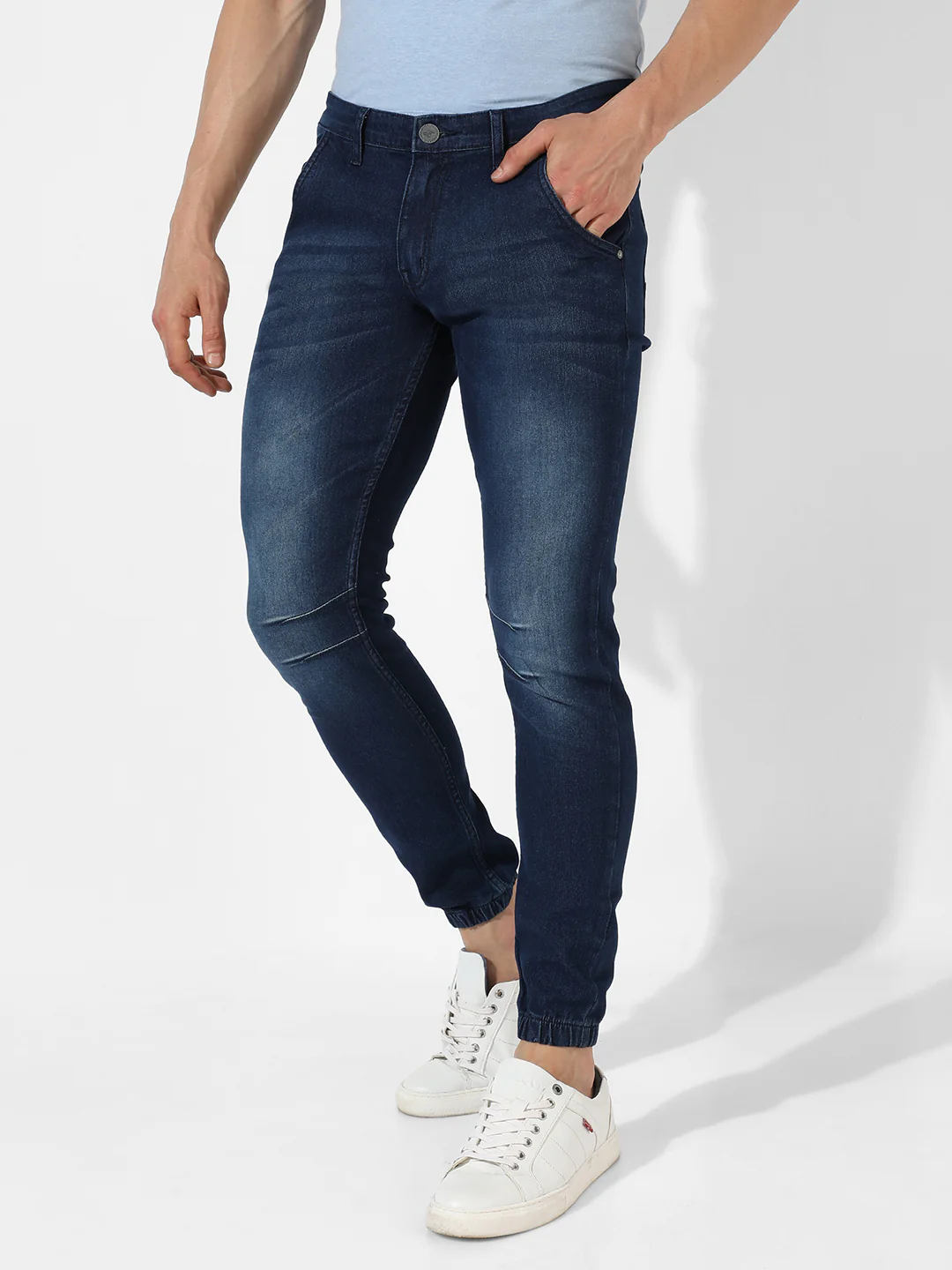 Cinched Hem Denim Jeans - Image 3