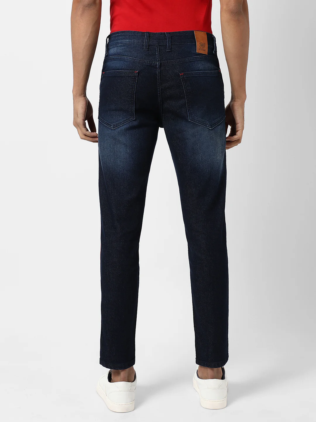 Pencil Side-Striped Denim Jeans - Image 4