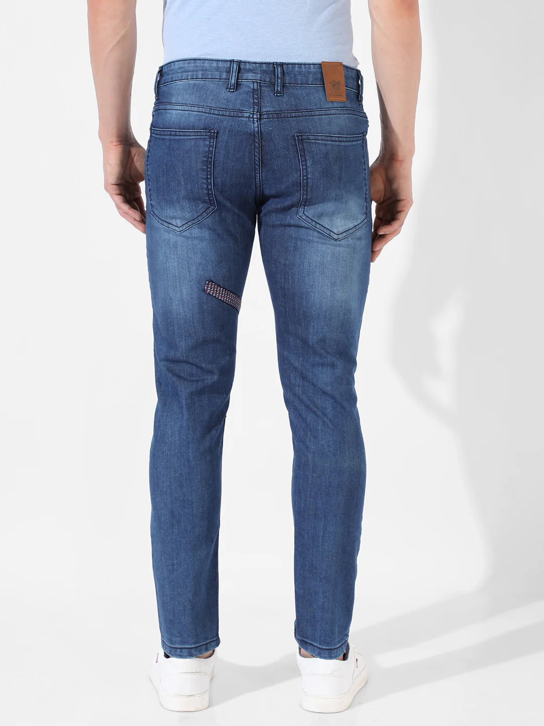 Embroidered Patched Denim Jeans - Image 4