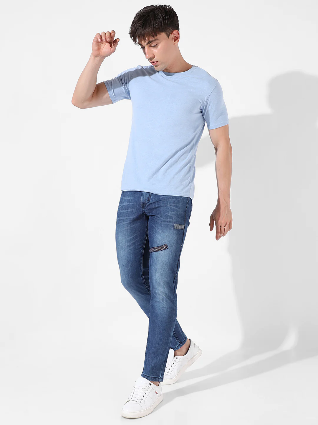 Embroidered Patched Denim Jeans - Image 5