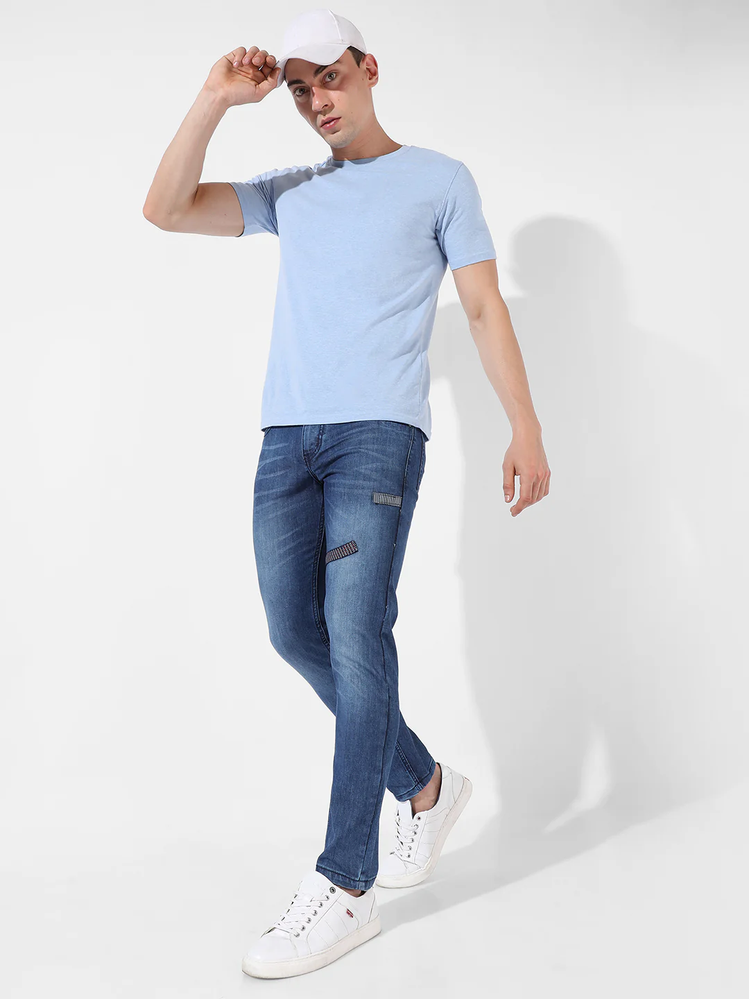 Embroidered Patched Denim Jeans - Image 6