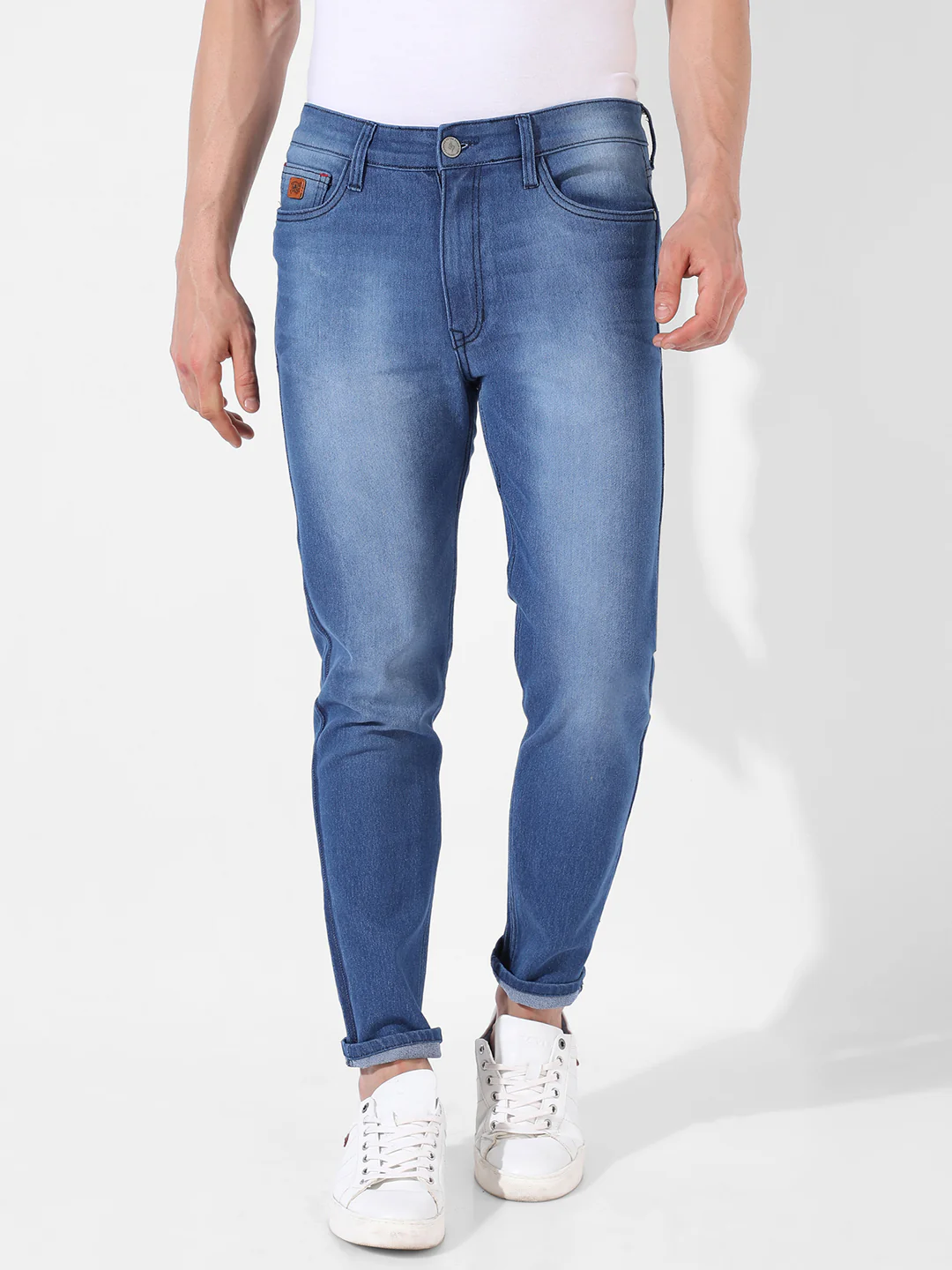 Contrast Side Wash Denim Jeans - Image 2