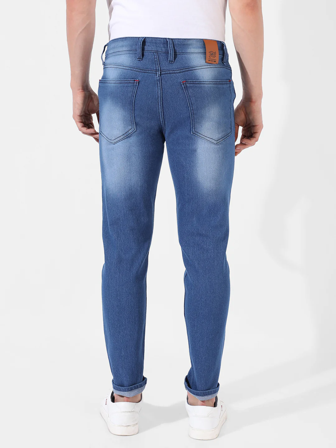 Contrast Side Wash Denim Jeans - Image 4