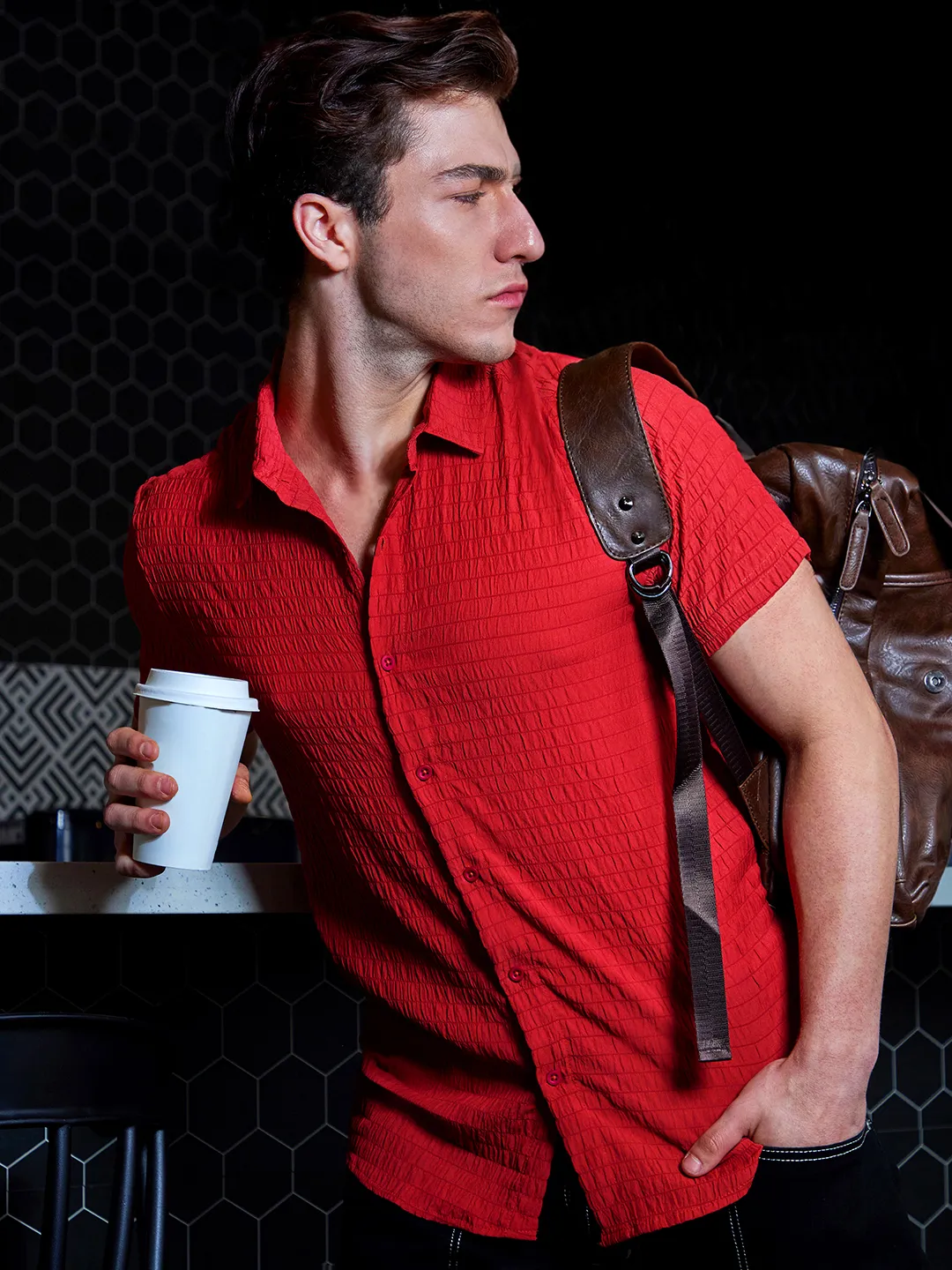 Ruched Casual Shirt - Image 3