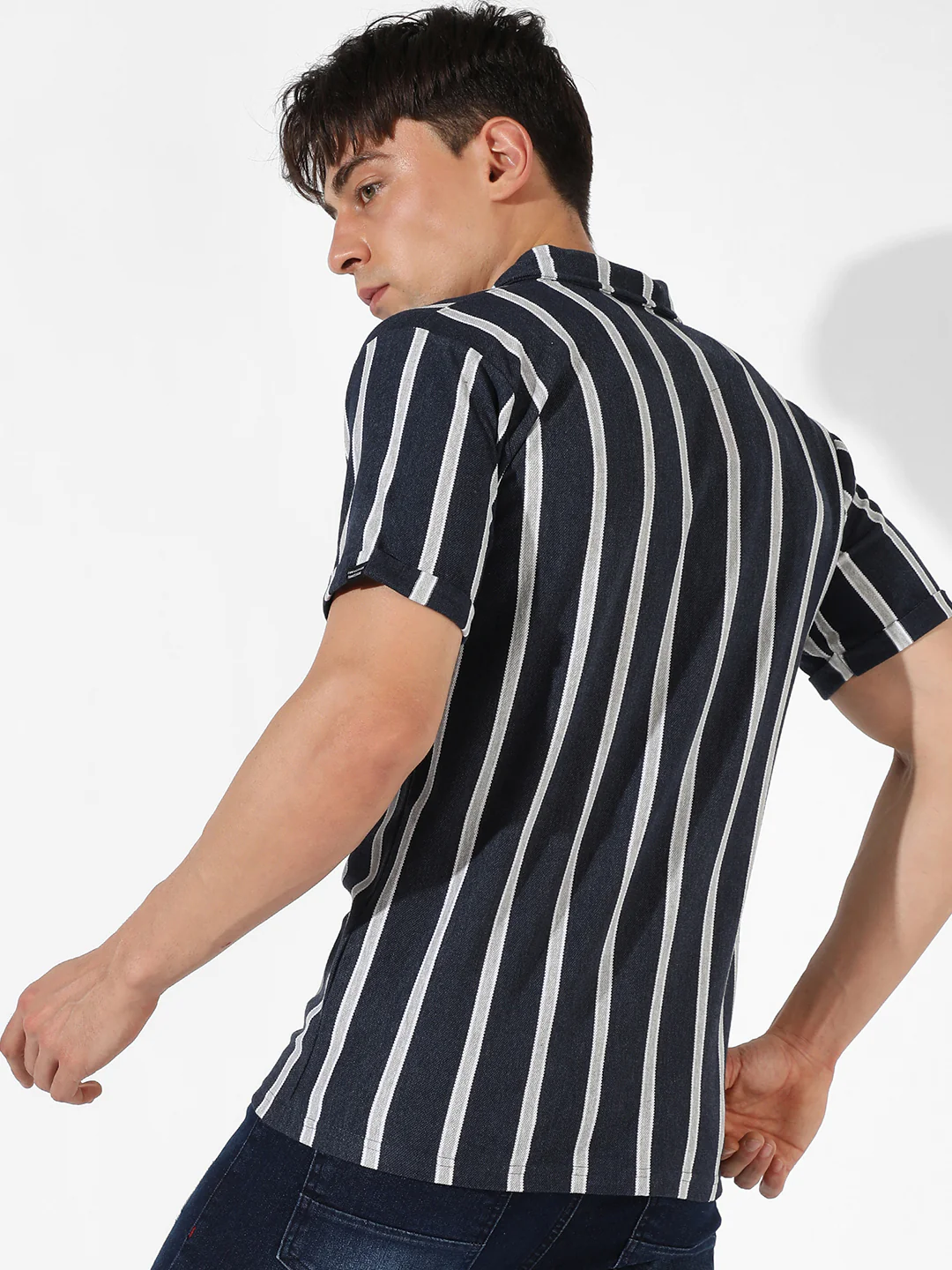 Contrast Halo Striped Shirt - Image 4