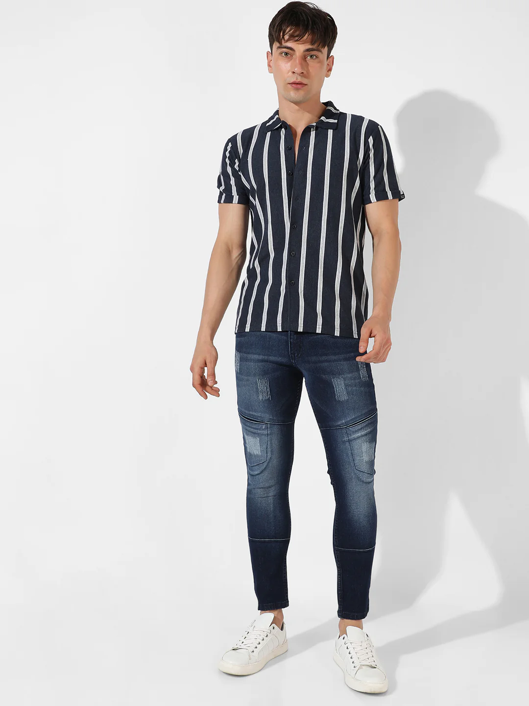Contrast Halo Striped Shirt - Image 6