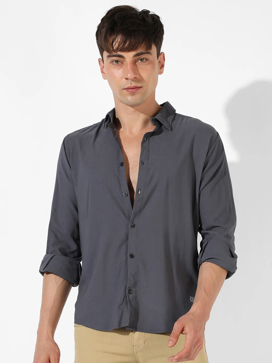 Solid Casual Shirt - Image 2
