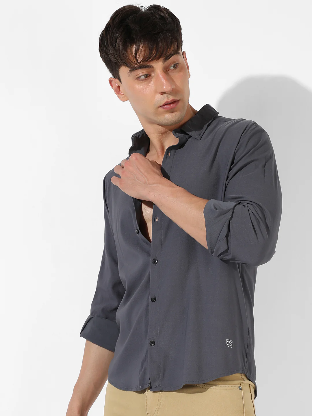 Solid Casual Shirt - Image 3