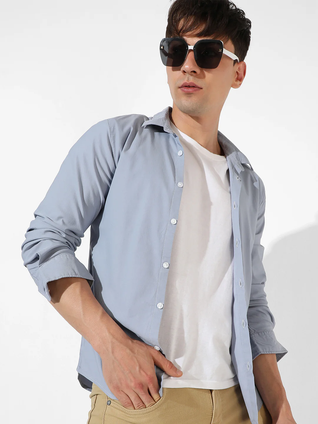 Solid Blue Oxford Shirt - Image 2