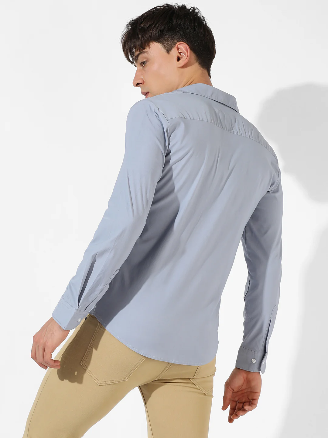 Solid Blue Oxford Shirt - Image 4