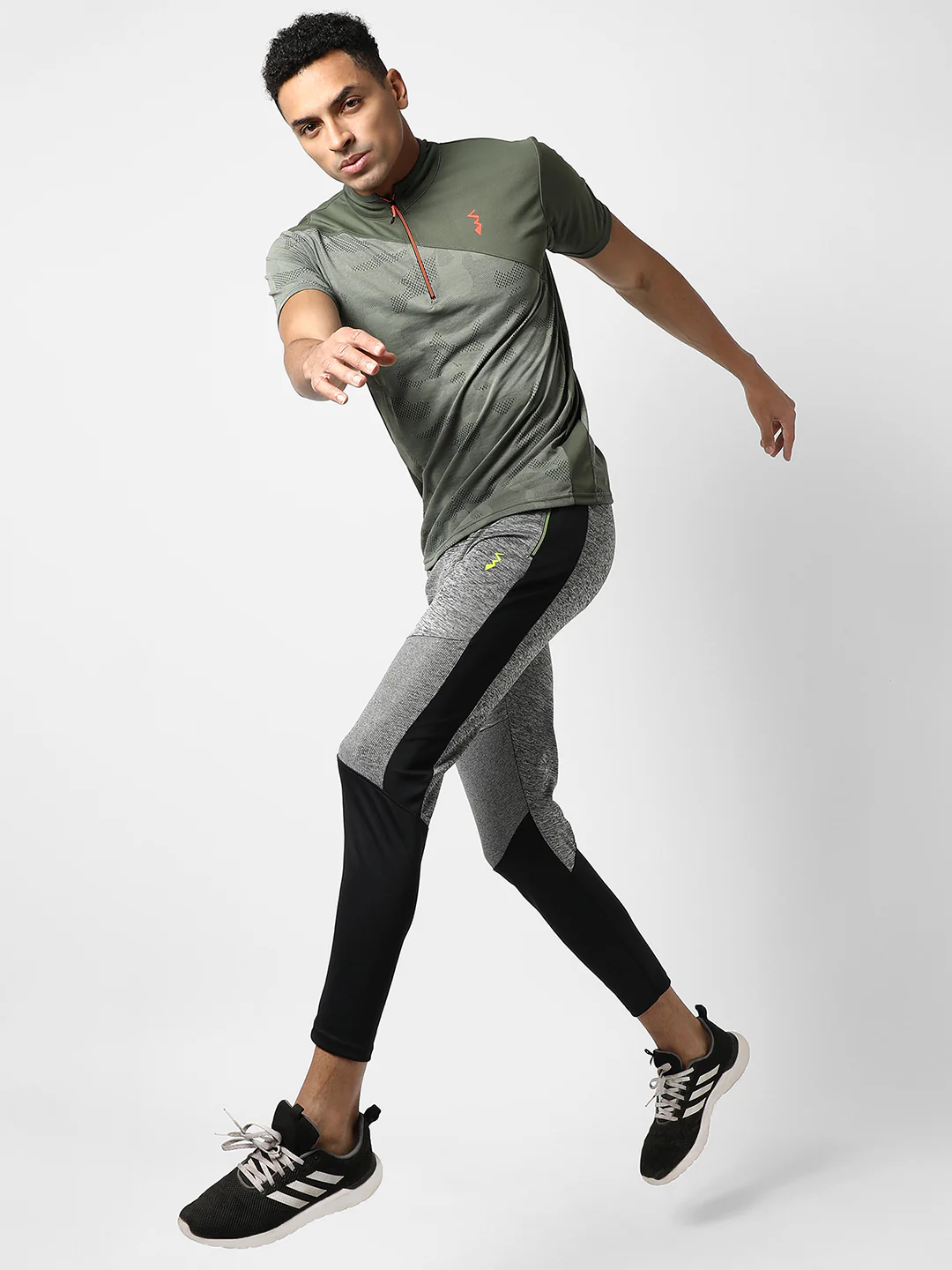 Contrast Heathered Trackpants - Image 5