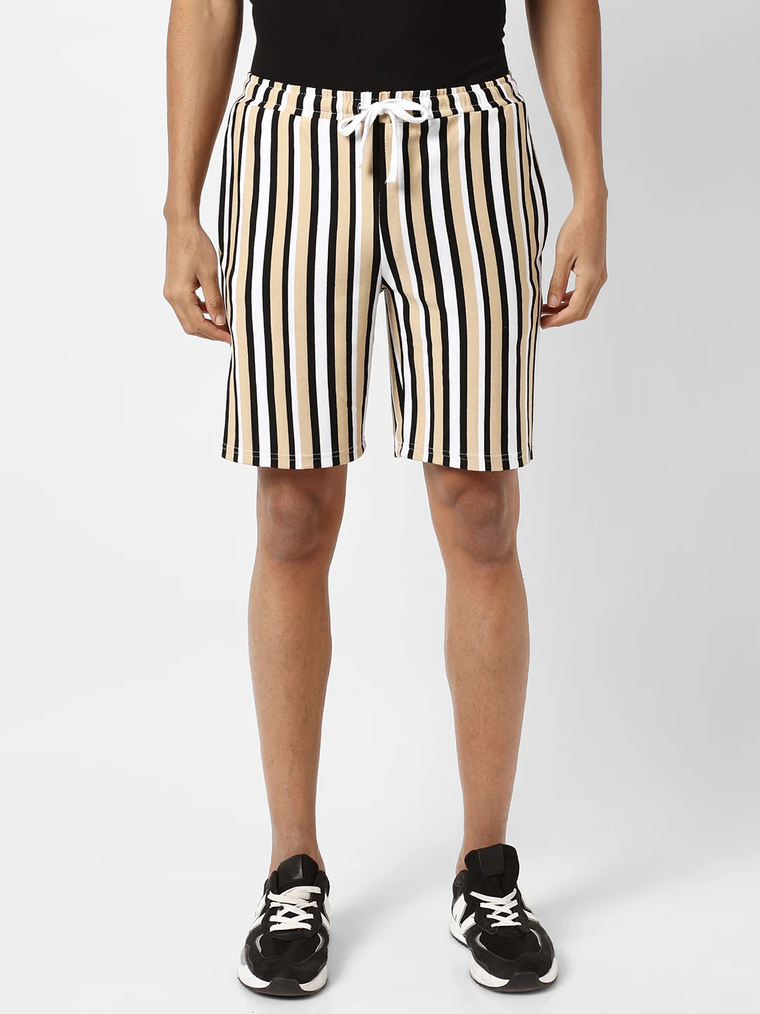 Barcode Striped Knit Shorts - Image 2