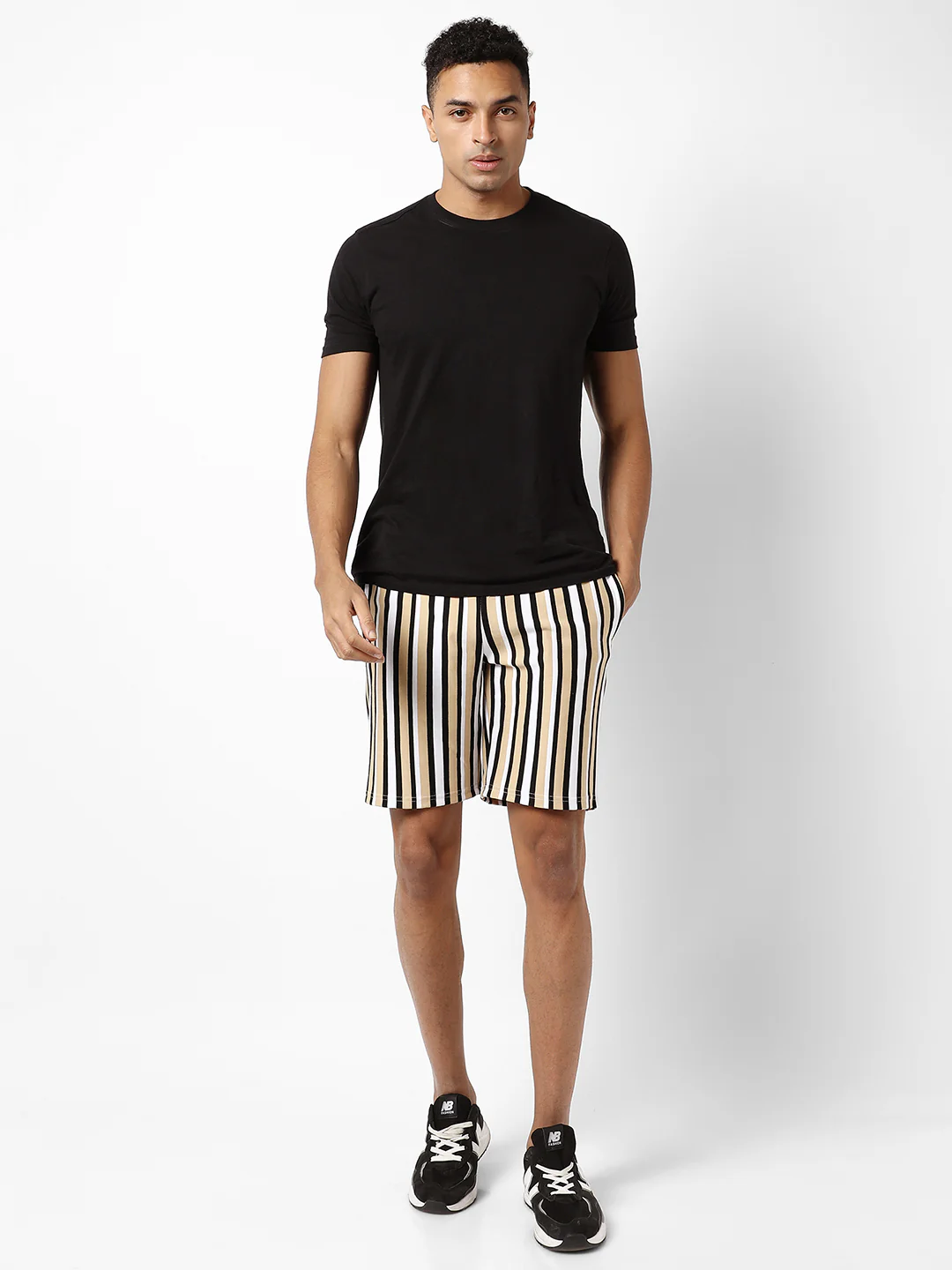 Barcode Striped Knit Shorts - Image 5