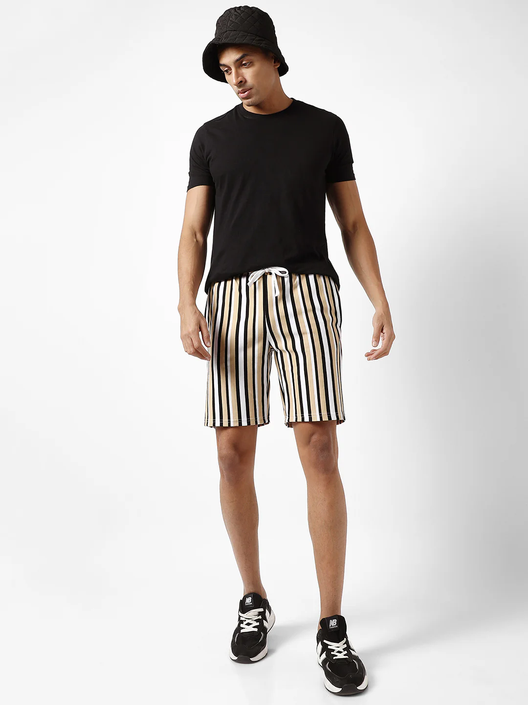 Barcode Striped Knit Shorts - Image 6