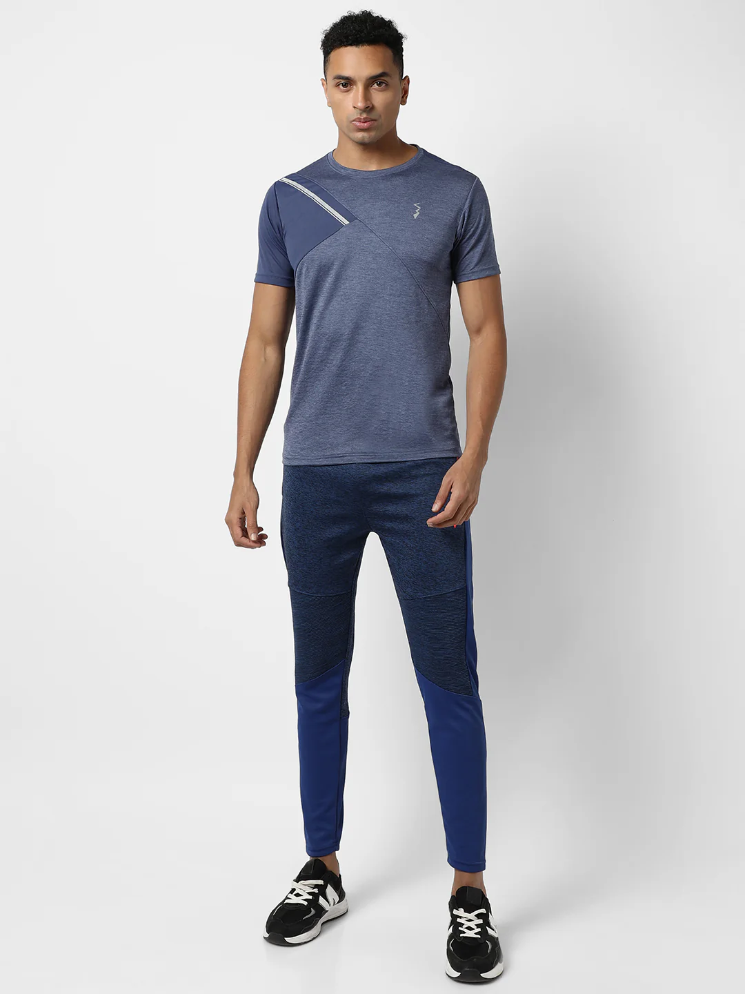 Contrast Heathered Activewear T-Shirt - Image 5