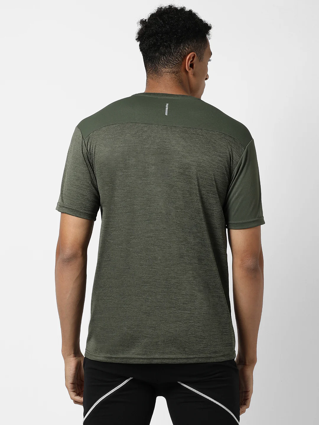 Contrast Heathered Activewear T-Shirt - Image 4