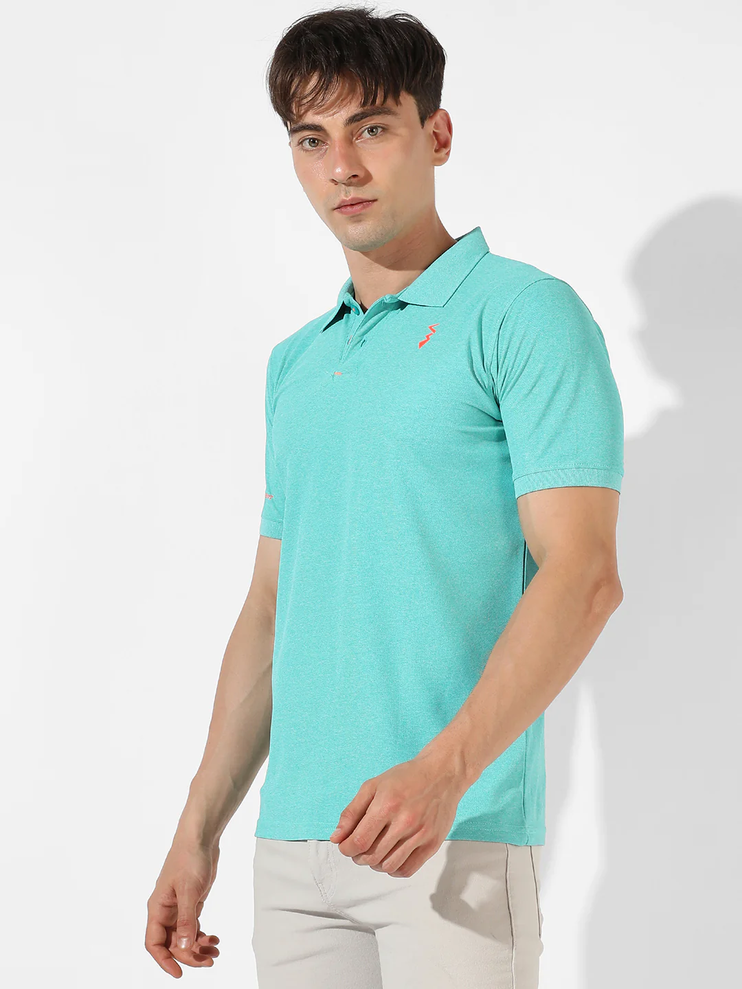 Solid Polo Activewear T-Shirt - Image 3