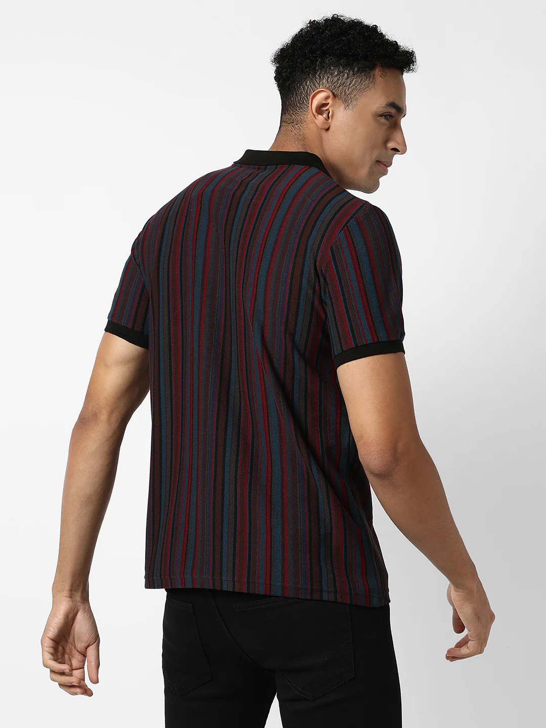 Candy Striped Polo T-Shirt - Image 4
