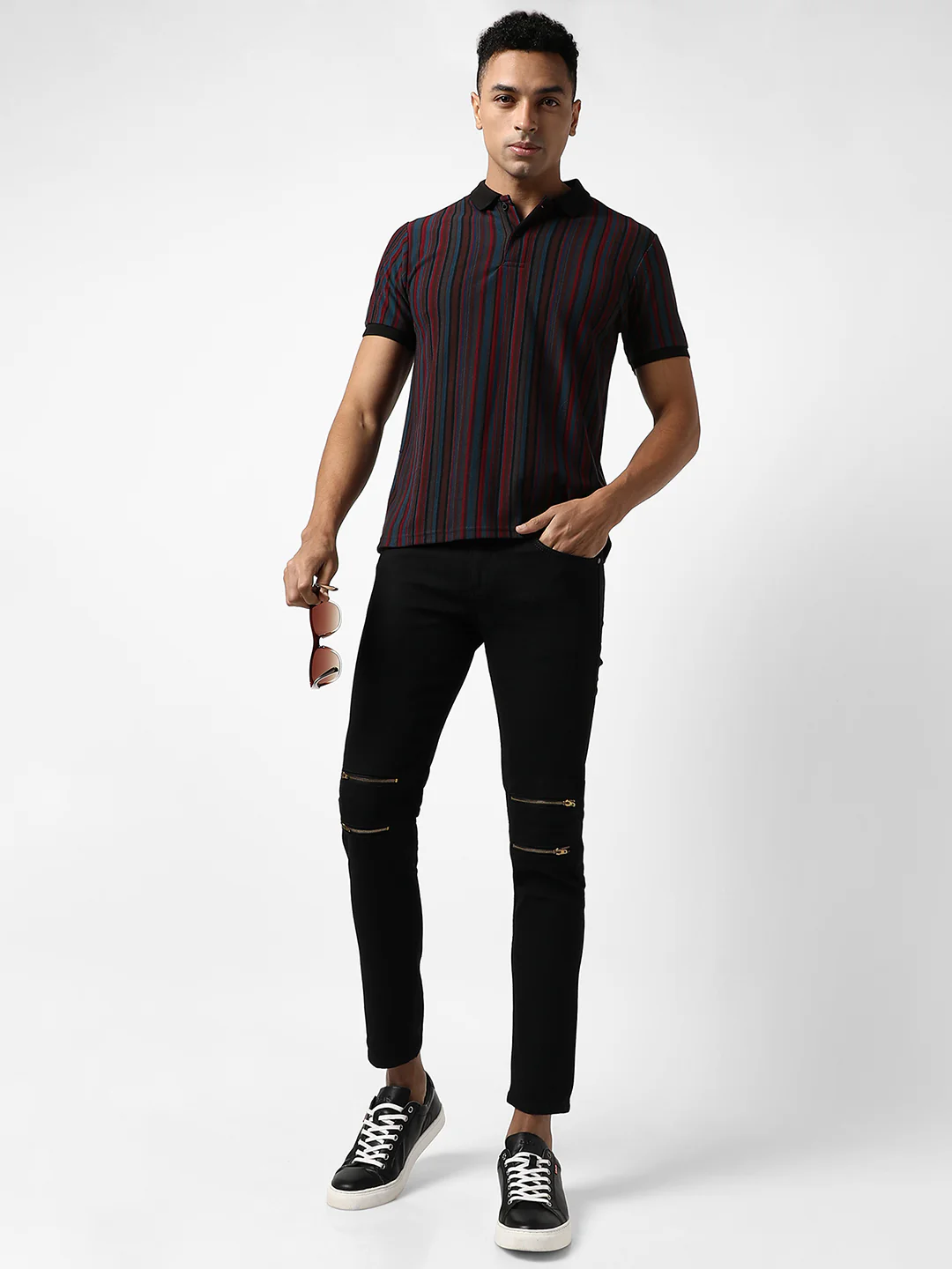 Candy Striped Polo T-Shirt - Image 6