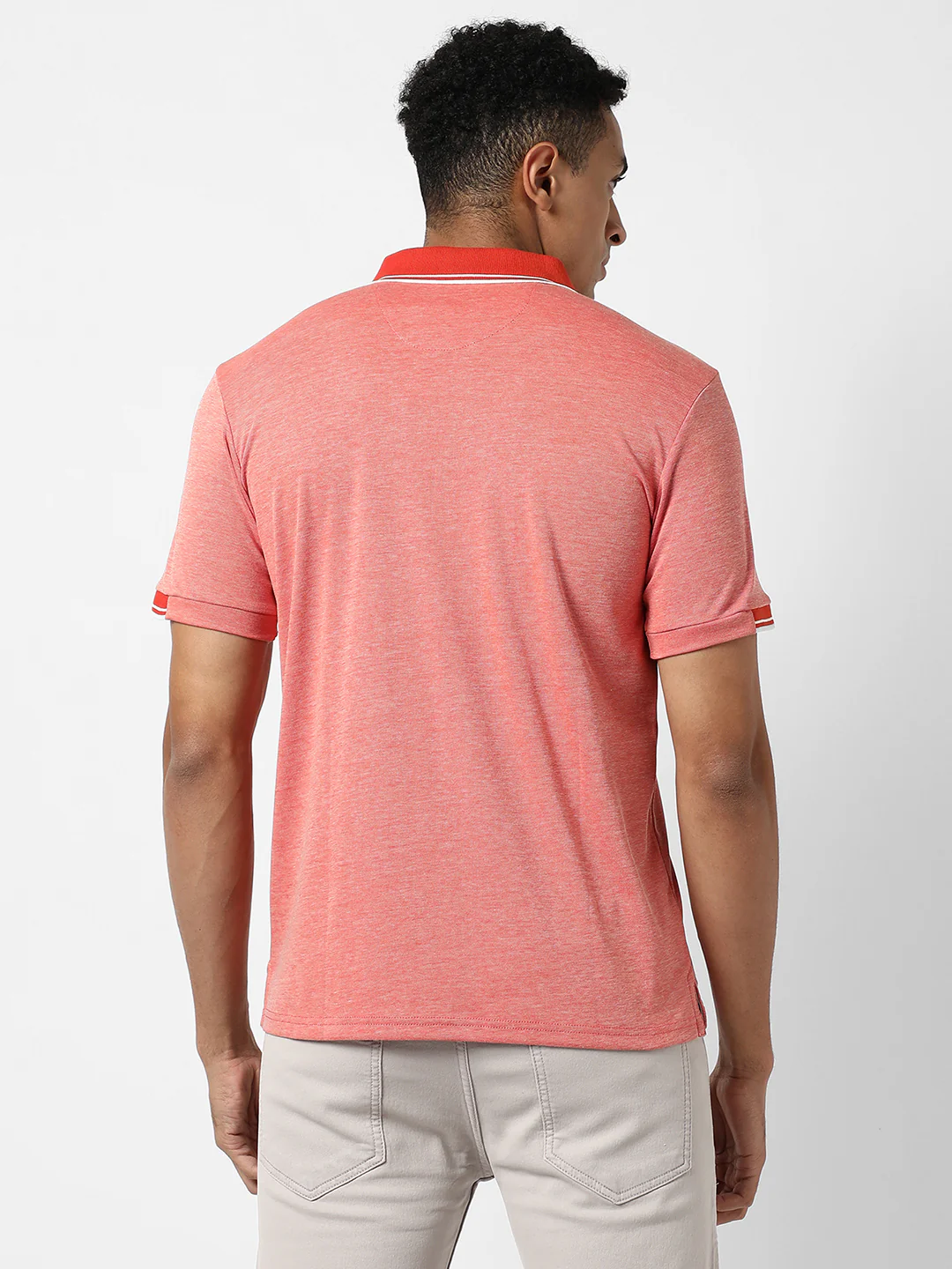 Polo T-Shirt With Contrast Hem - Image 4