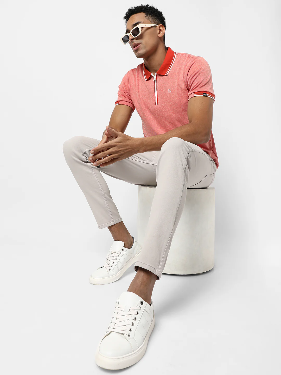 Polo T-Shirt With Contrast Hem - Image 6