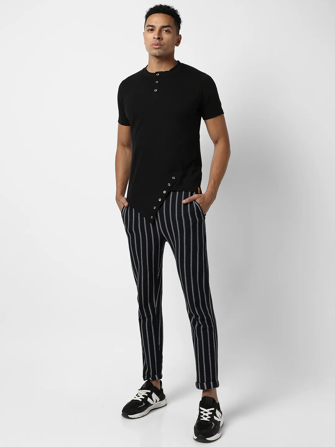 Asymmetrical Henley T-Shirt - Image 5