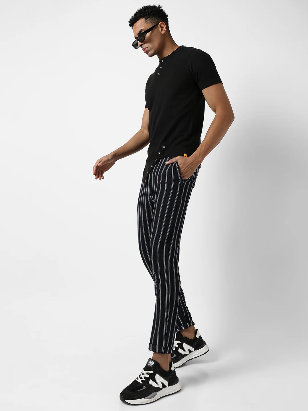 Asymmetrical Henley T-Shirt - Image 6