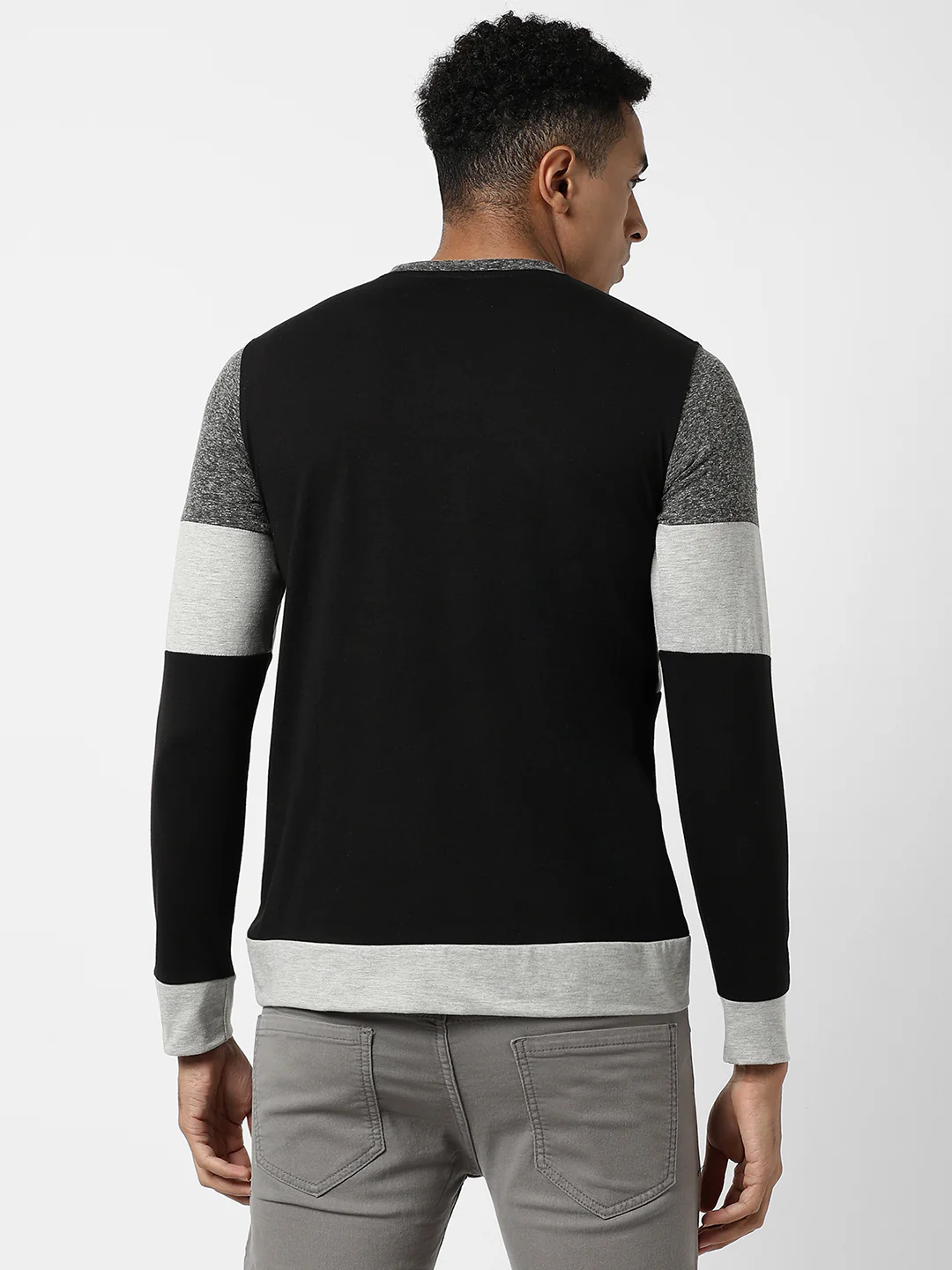 Heathered Horizontal Striped T-Shirt - Image 4