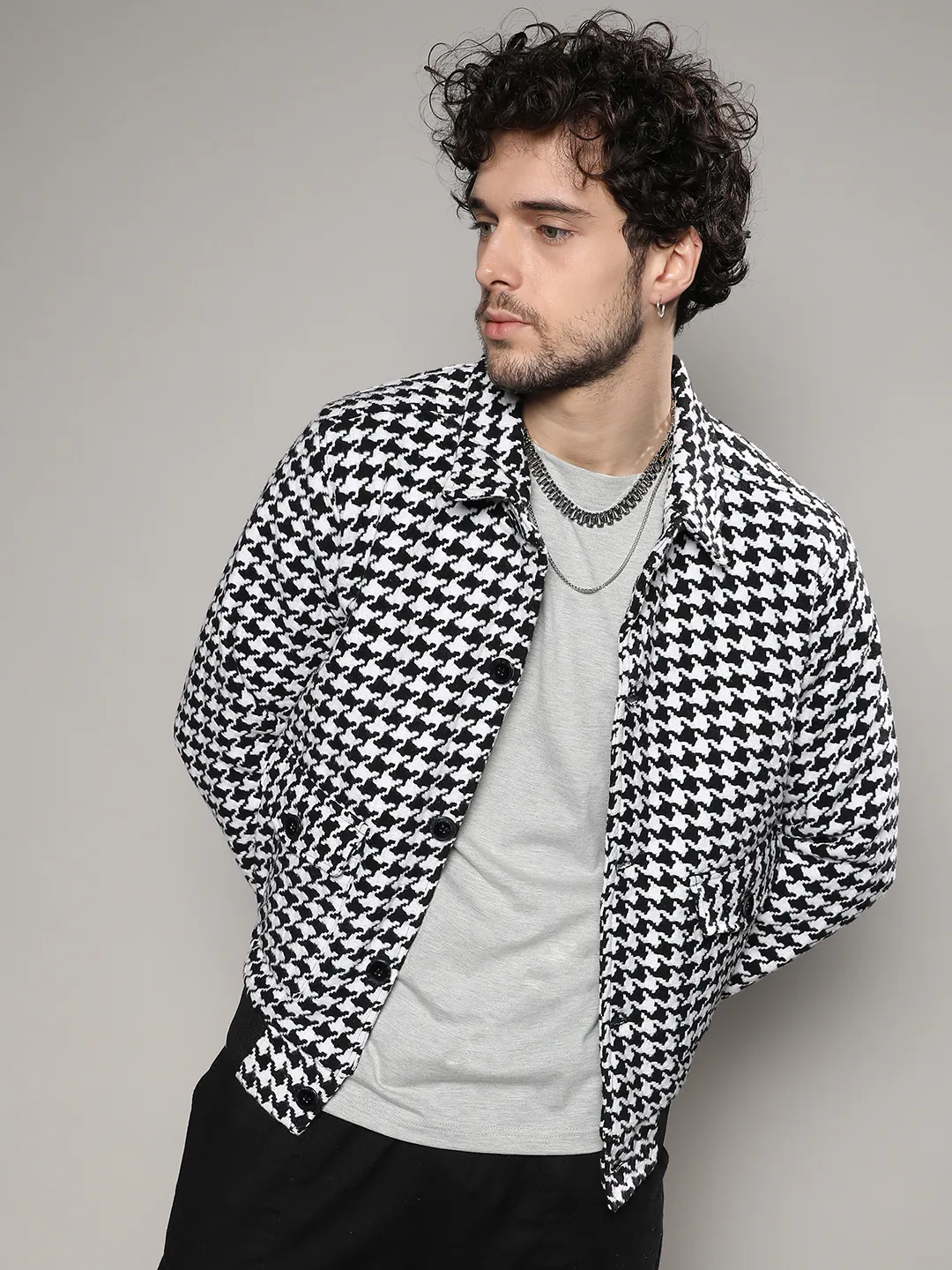 Houndstooth Denim Jacket - Image 2