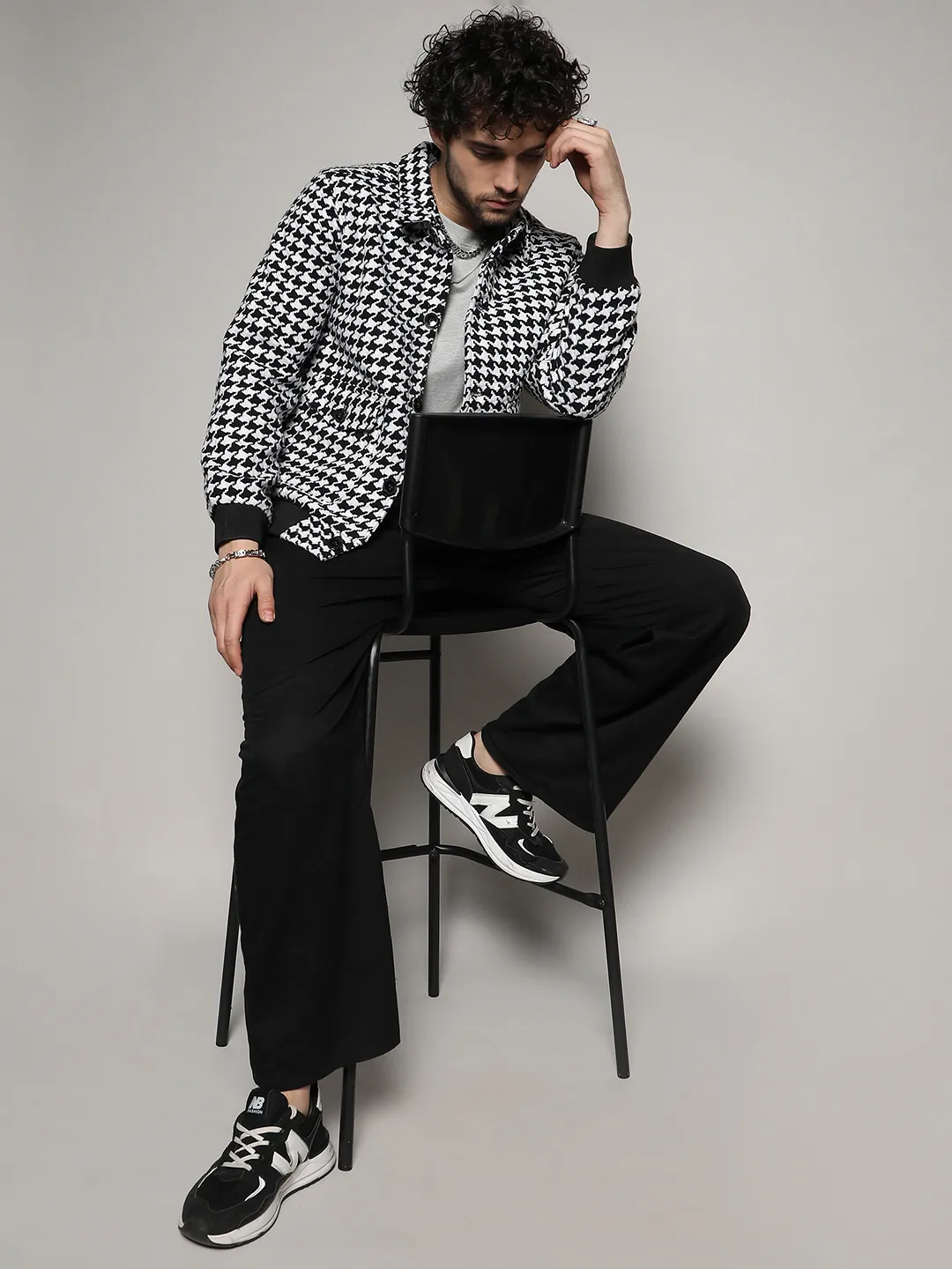 Houndstooth Denim Jacket - Image 6