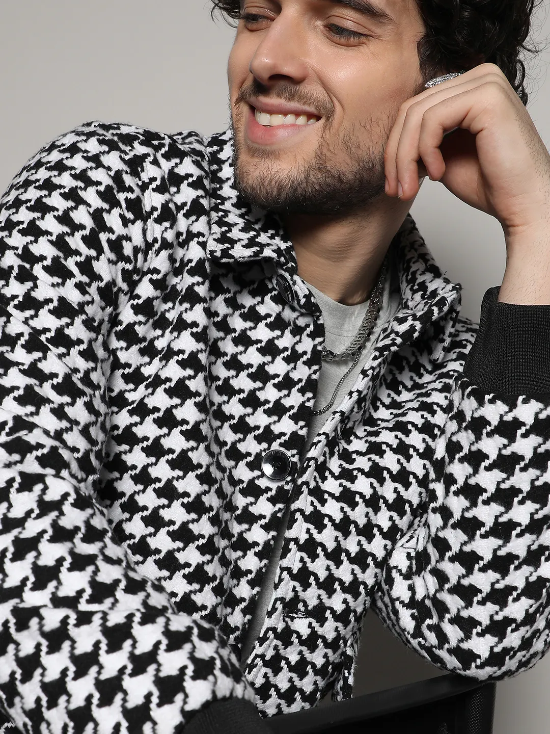 Houndstooth Denim Jacket - Image 7