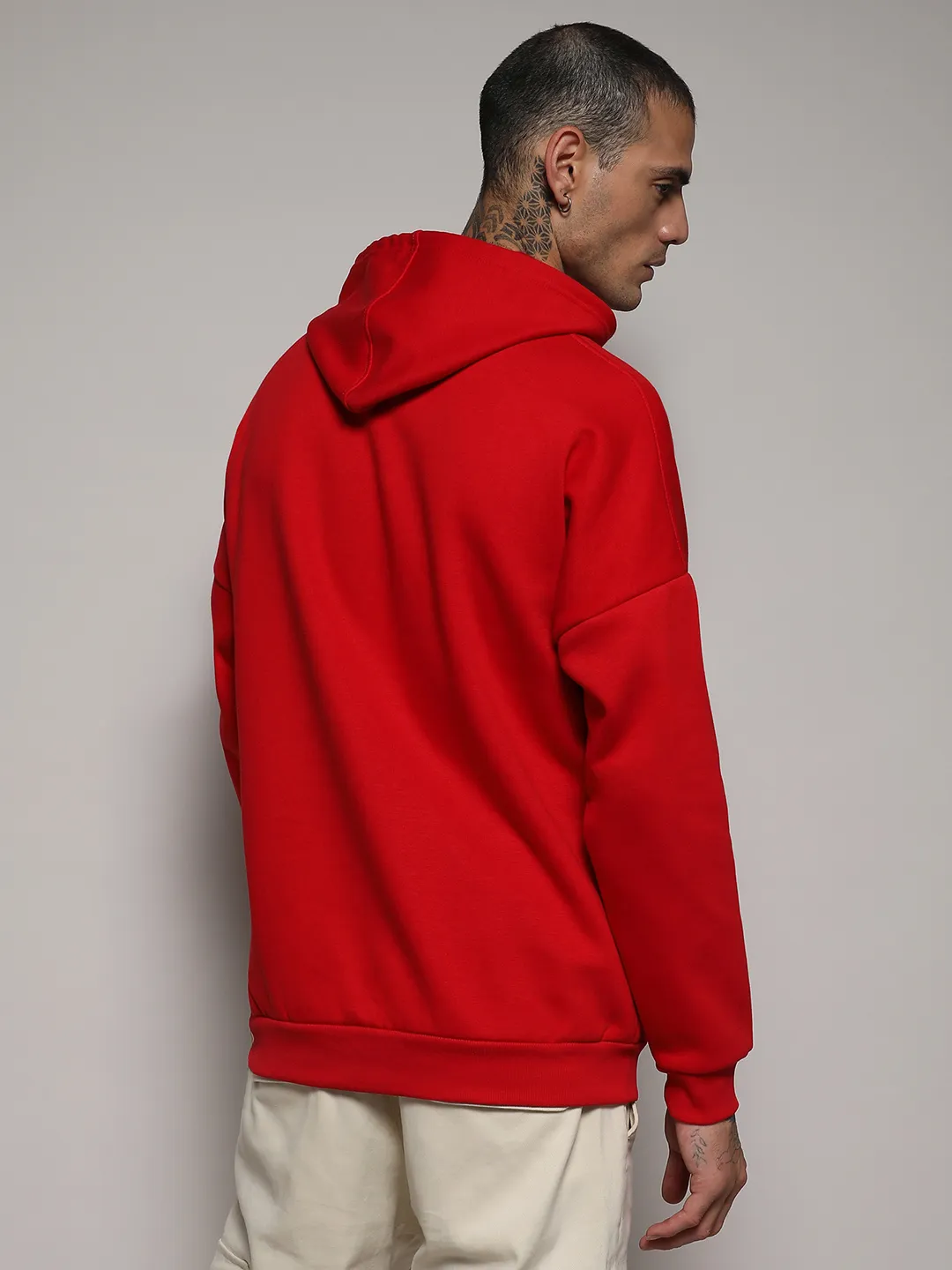 Oversized Basic Hoodie With Kangaroo Pocket - Image 4