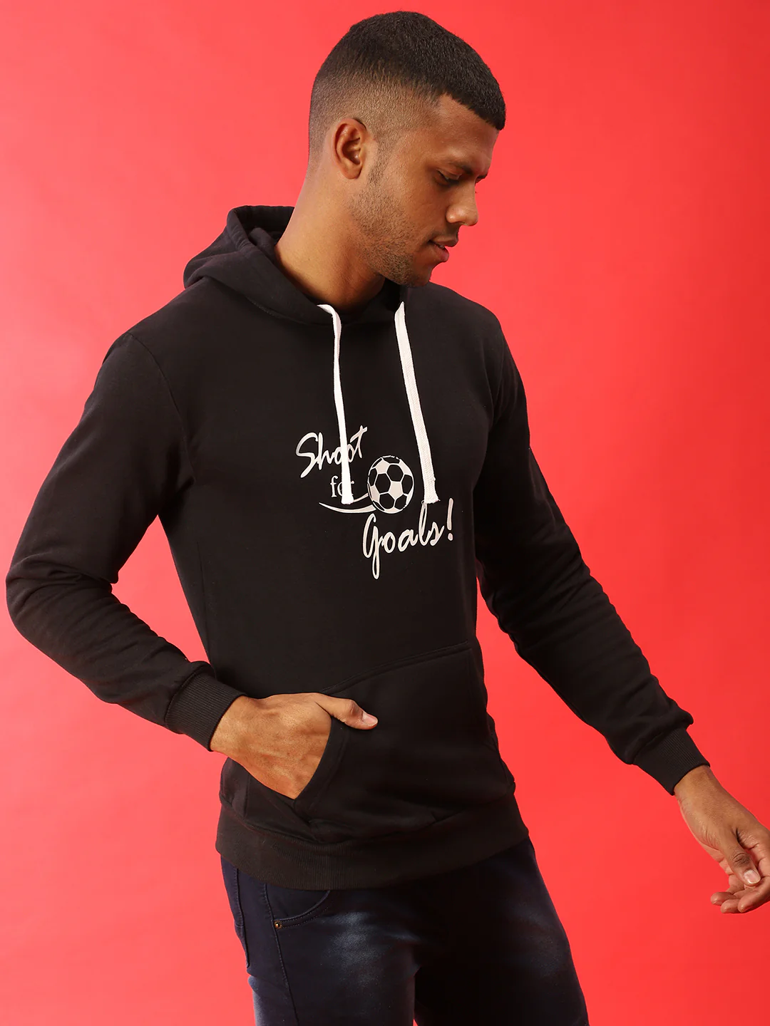 Shoot For Goals Hoodie With Kangaroo Pocket - Image 3