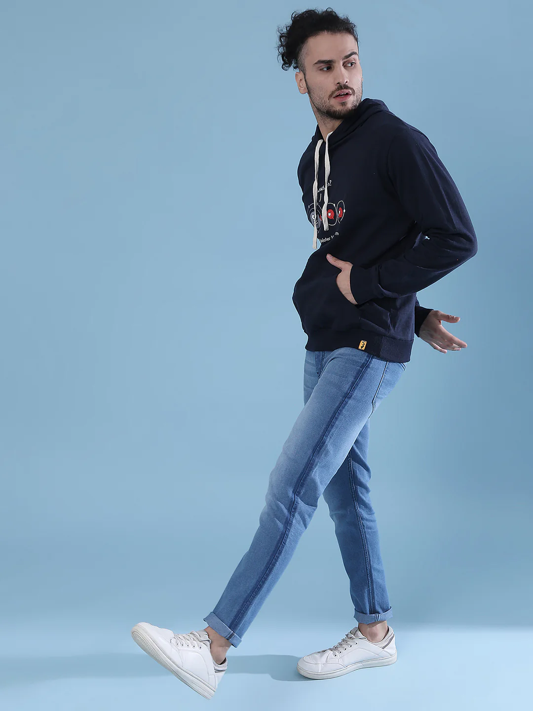 Water Molecules Hoodie With Kangaroo Pocket - Image 5