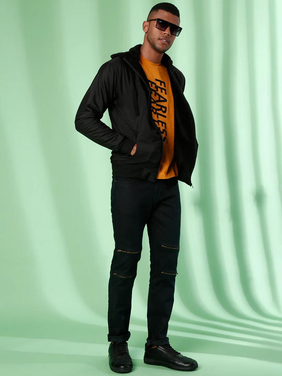 Zip-Front Jacket With Ribbed Hem - Image 5