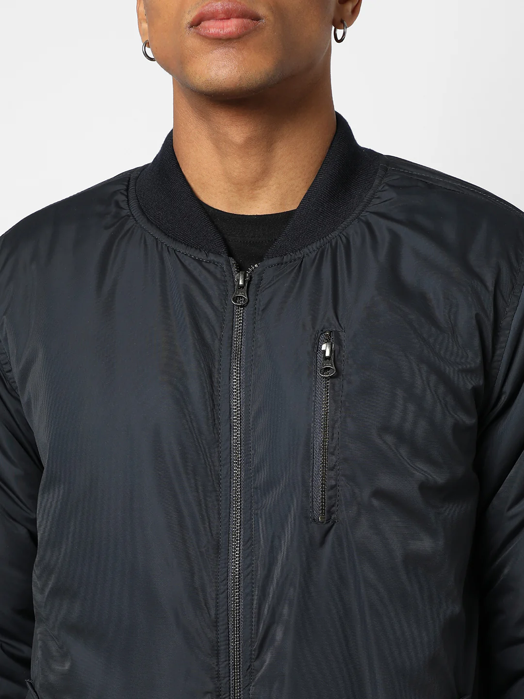 Zip-Front Puffer Jacket With Ribbed Hem - Image 7