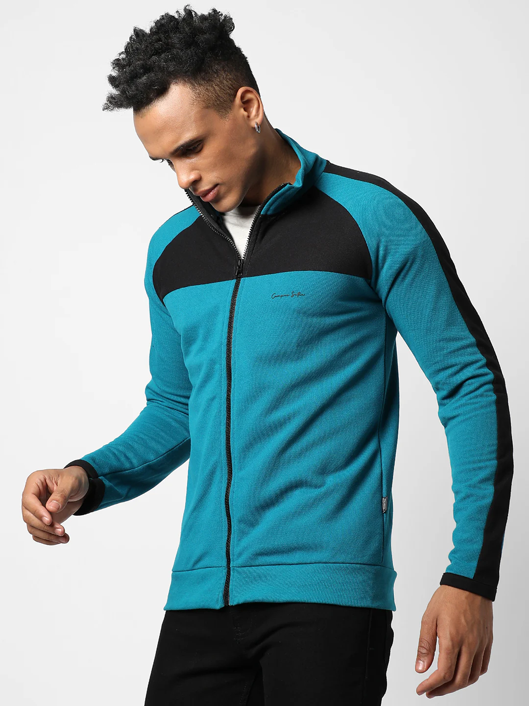 Zip-Front Jacket With Contrast Detail - Image 2